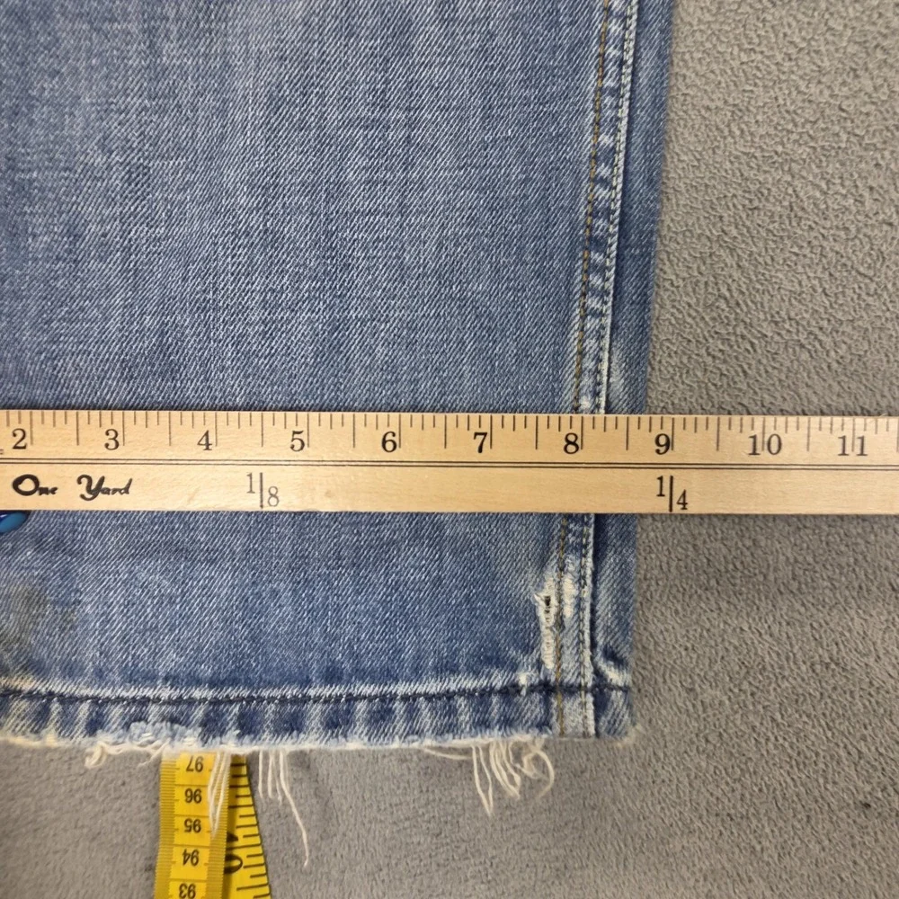 Diesel Jeans Mens 32x30 Blue Larkee Regular Straight Distressed Button Fly 008AT